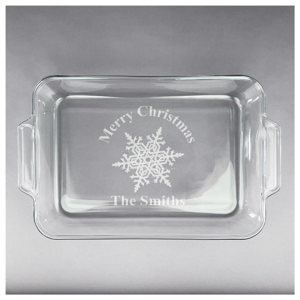 Snowflakes Glass Baking Dish - APPROVAL (13x9)