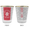 Snowflakes Glass Shot Glass - with gold rim - APPROVAL