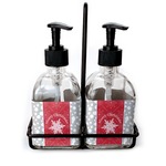 Snowflakes Glass Soap & Lotion Bottle Set (Personalized)