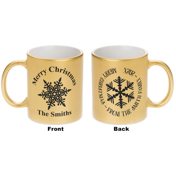 Snowflakes Gold Mug - Apvl