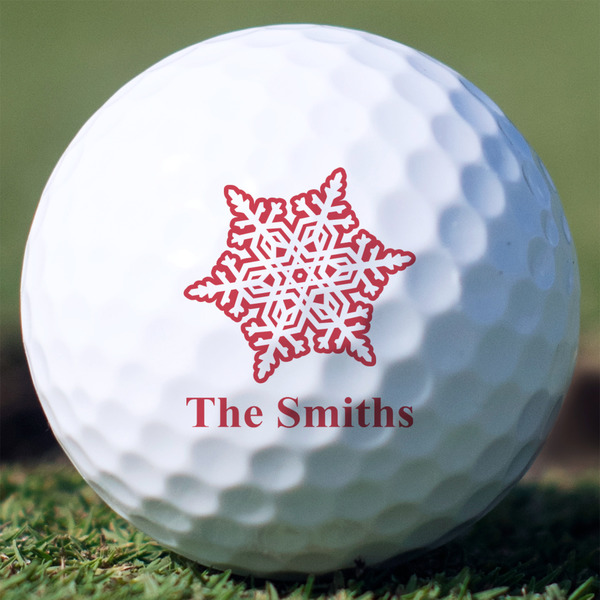 Custom Snowflakes Golf Balls - Titleist Pro V1 - Set of 3 (Personalized)