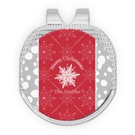 Snowflakes Golf Ball Marker - Hat Clip - Silver