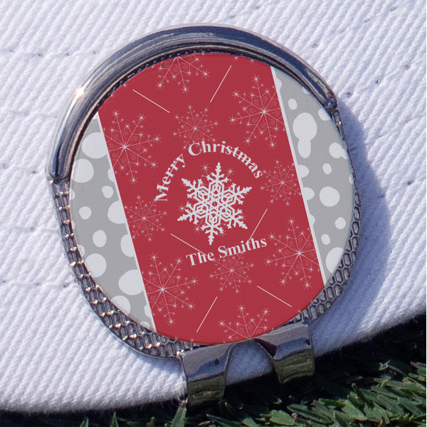Custom Snowflakes Golf Ball Marker - Hat Clip