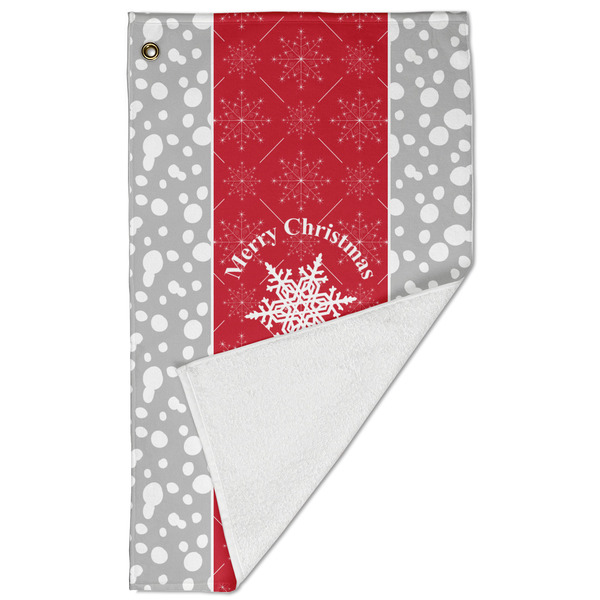 Snowflakes Golf Towel - Folded (Large)