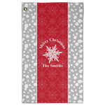 Snowflakes Golf Towel - Poly-Cotton Blend - Large w/ Name or Text