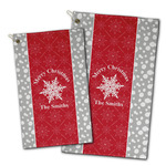 Snowflakes Golf Towel - Poly-Cotton Blend w/ Name or Text