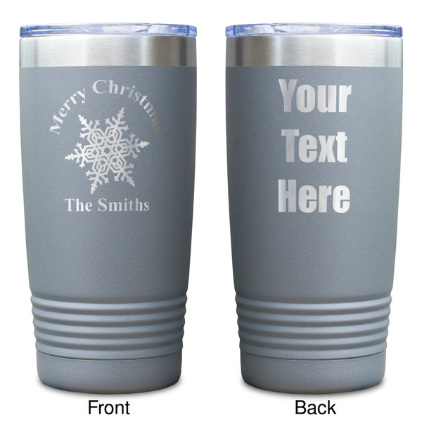 Snowflakes Gray Polar Camel Tumbler - 20oz - Double Sided - Approval