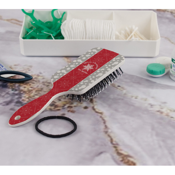 Snowflakes Hair Brush - In Bathroom
