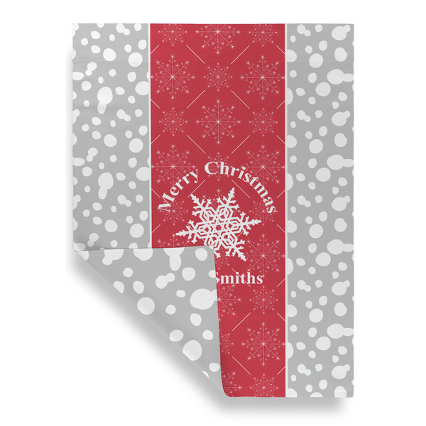 Snowflakes House Flags - Double Sided - FRONT FOLDED