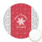 Snowflakes Printed Cookie Topper - Round (Personalized)