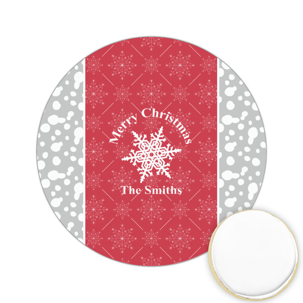 Custom Snowflakes Printed Cookie Topper - 2.15" (Personalized)
