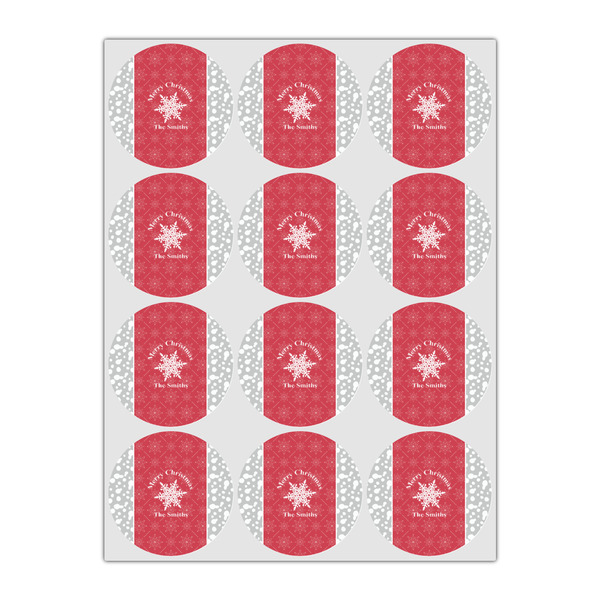 Snowflakes Icing Circle - Small - Set of 12