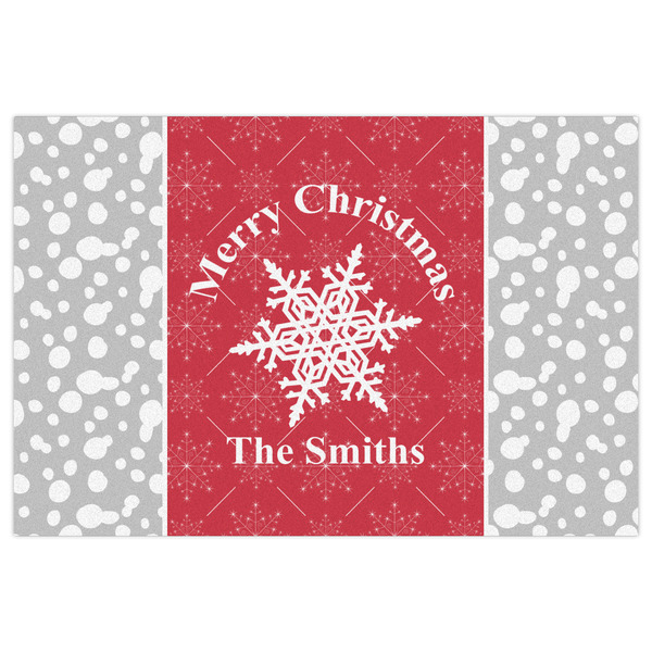 Snowflakes Indoor / Outdoor Rug - 2'x3' - Front Flat