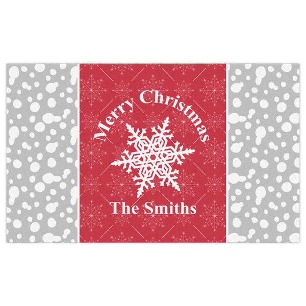 Snowflakes Indoor / Outdoor Rug - 3'x5' - Front Flat