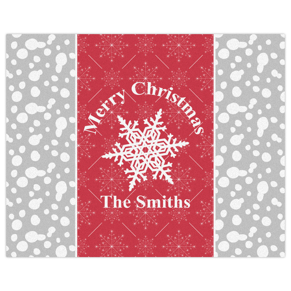 Snowflakes Indoor / Outdoor Rug - 8'x10' - Front Flat