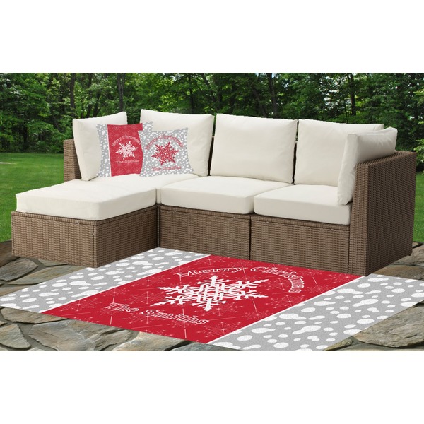 Snowflakes Indoor / Outdoor Rug & Cushions