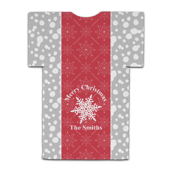Snowflakes Jersey Bottle Cooler - BACK (flat)