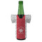 Snowflakes Jersey Bottle Cooler - FRONT (on bottle)