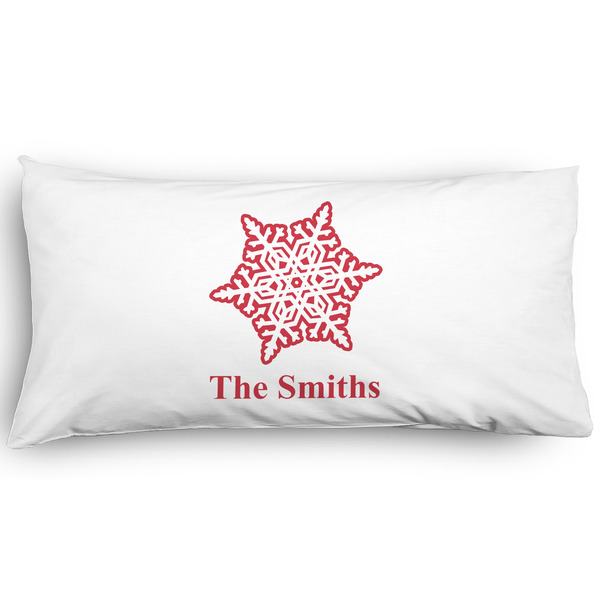 Custom Snowflakes Pillow Case - King - Graphic (Personalized)