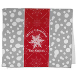 Snowflakes Kitchen Towel - Poly Cotton w/ Name or Text