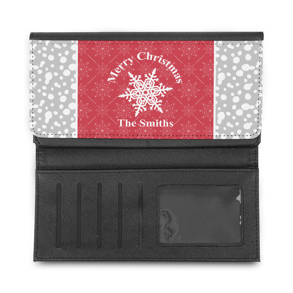 Snowflakes Ladies Wallet - Half Way Open