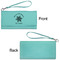 Snowflakes Ladies Wallets - Faux Leather - Teal - Front & Back View