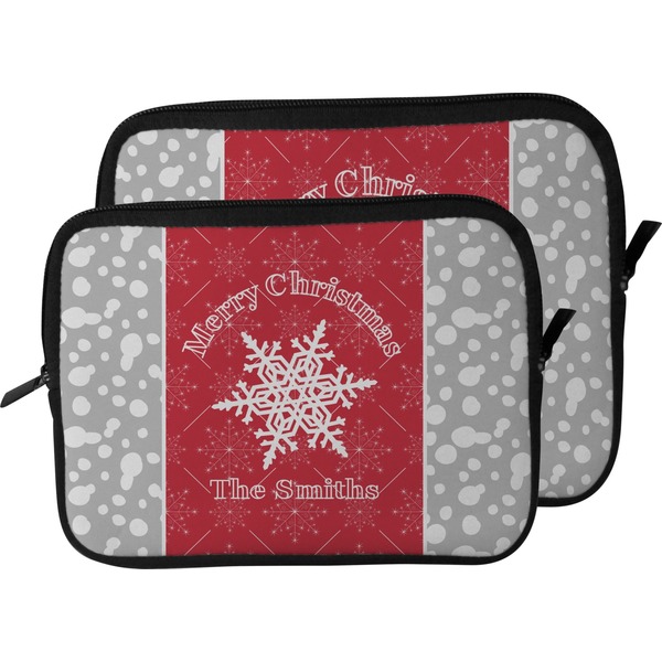 Snowflakes Laptop Sleeve (Size Comparison)