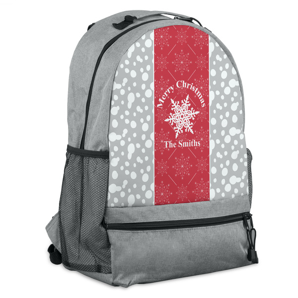Custom Snowflakes Backpack - Grey (Personalized)