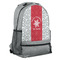 Snowflakes Large Backpack - Gray - Angled View