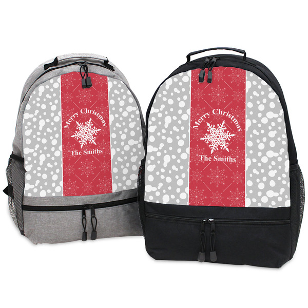 Snowflakes Large Backpacks - Both