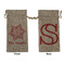 Snowflakes Large Burlap Gift Bags - Front & Back