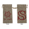 Snowflakes Large Burlap Gift Bag - Front & Back (Personalized)
