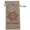 Snowflakes Large Burlap Gift Bag - Front (Personalized)