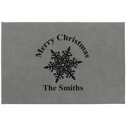 Snowflakes Large Gift Box w/ Engraved Leather Lid (Personalized)