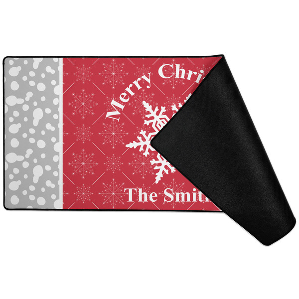 Snowflakes Large Gaming Mats - FRONT W/ FOLD