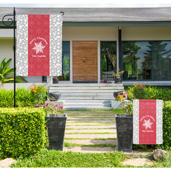 Snowflakes Large Garden Flag - Single Sided (Personalized)