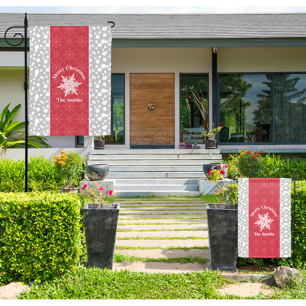 Snowflakes Large Garden Flag - LIFESTYLE