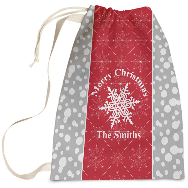 Custom Snowflakes Laundry Bag - Large (Personalized)