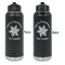 Snowflakes Laser Engraved Water Bottles - Front & Back Engraving - Front & Back View