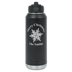 Snowflakes Water Bottles - Laser Engraved (Personalized)