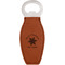 Snowflakes Leather Bar Bottle Opener - FRONT