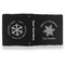 Snowflakes Leather Binder - 1" - Black- Back Spine Front View