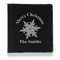 Snowflakes Leather Binder - 1" - Black - Front View