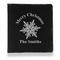 Snowflakes Leather Binder - 1" - Black (Personalized)