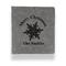 Snowflakes Leather Binder - 1" - Grey - Front View