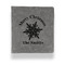 Snowflakes Leather Binder - 1" - Grey (Personalized)