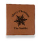 Snowflakes Leather Binder - 1" - Rawhide - Front View