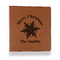 Snowflakes Leather Binder - 1" - Rawhide (Personalized)