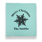Snowflakes Leather Binder - 1" - Teal (Personalized)