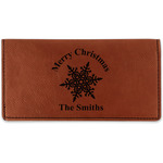 Snowflakes Leatherette Checkbook Holder (Personalized)